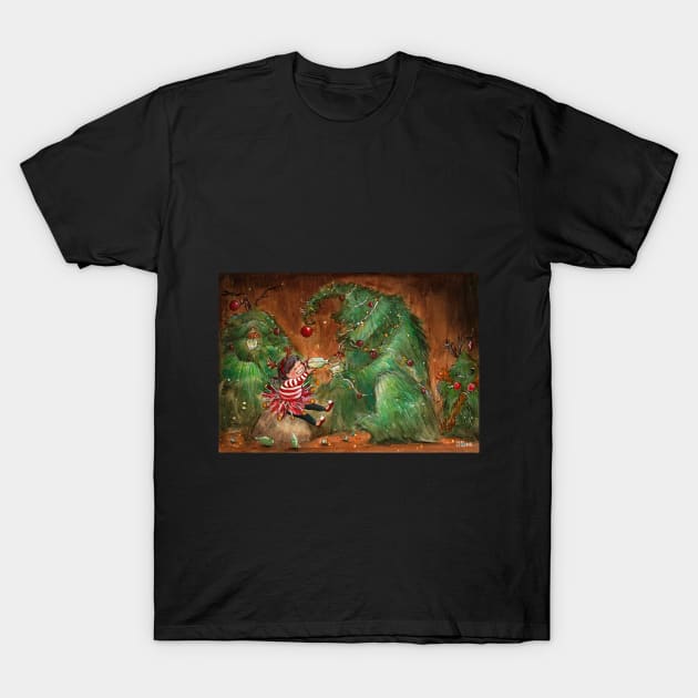 Gin and Juice in the Land of Shaggy Trees T-Shirt by TamTeow